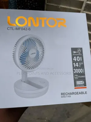 Lonto Mini Table Fan 3000mah Lithium Nattery