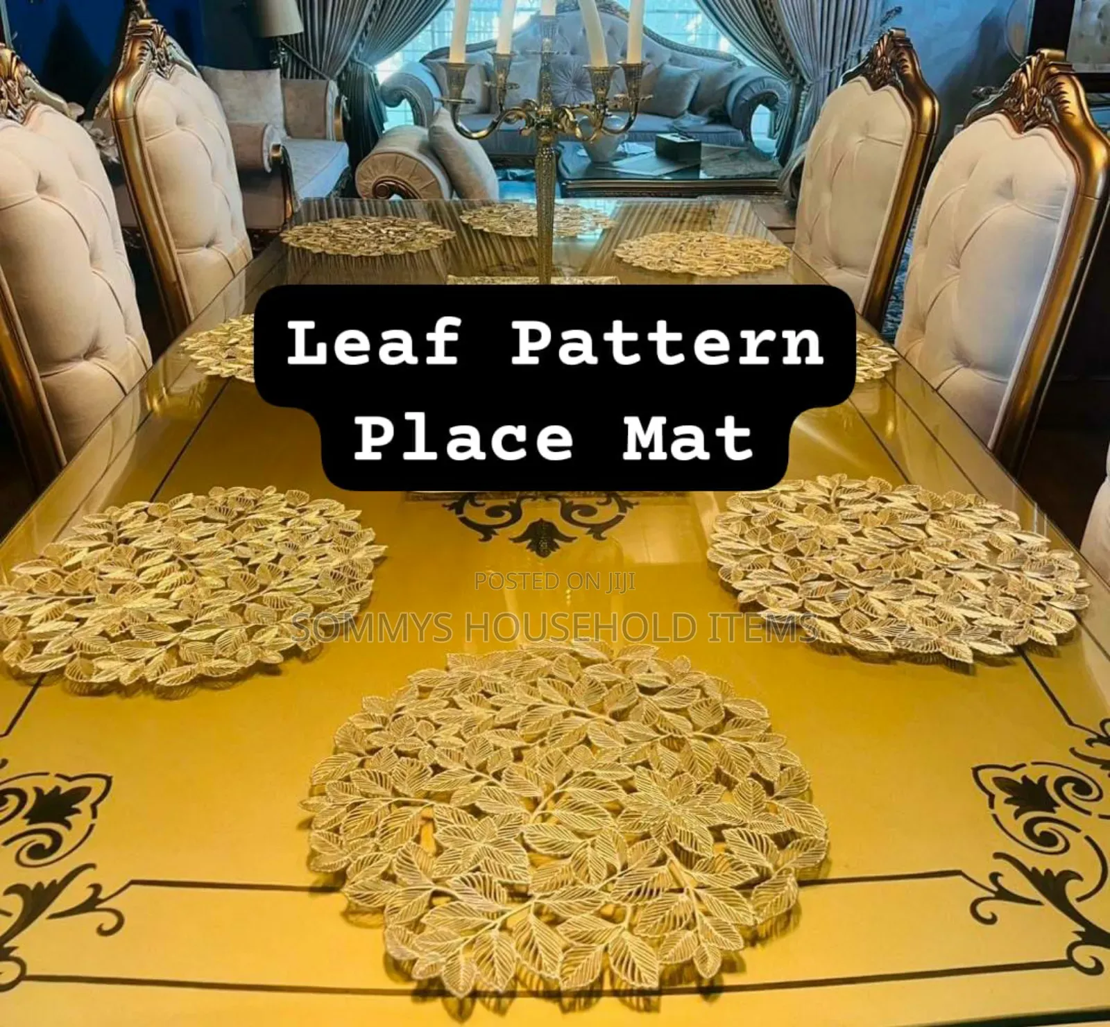 Leaf Pattern Table Mat / Place Mat (12pcs)