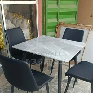 Classic Marble Dining Table Set for 4