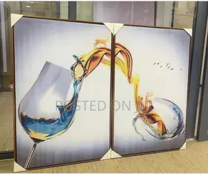 2in1 Set of Glass of Wine Wall Frames.