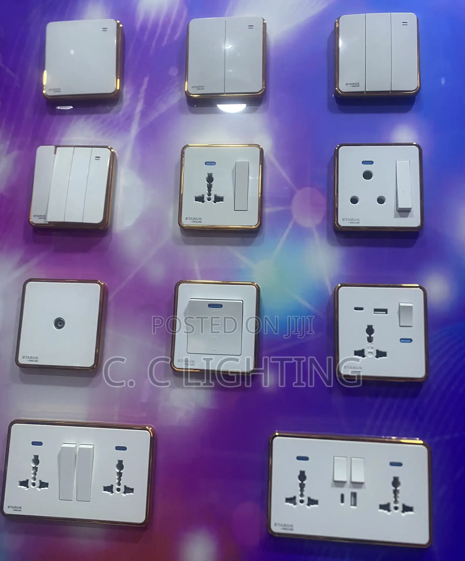 Uk13a Socket Tempered Glass Socket Plug,British Double Wall