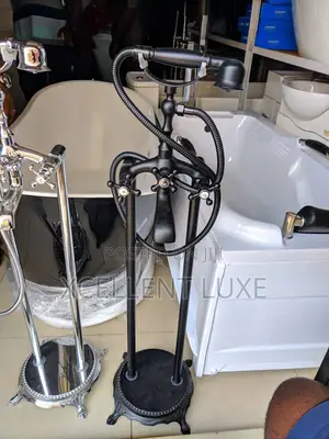 Royal Standing Bath Mixer Tap on Black