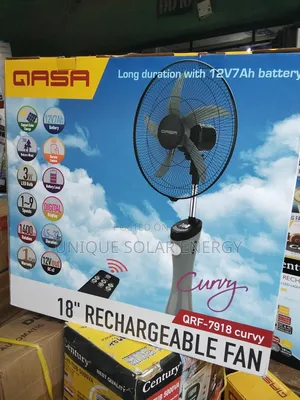 18"Qasa Rechargeable Curvy Standing Fan