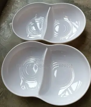 2-Compartment Unbreakable Plates - 12pcs