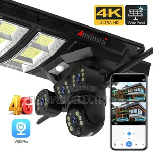 4g 8mp Solar Light Sim Card Outdoor Camera Two Way Voice
