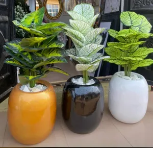 Artificial Plants Fibre Vase and Plant Height: 4ft :