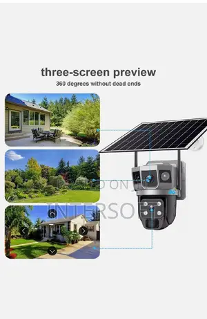 4g Sim 3 Lens Camera 6mp PTZ Full Hd Color Night Vision