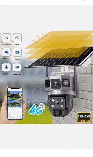 4g Sim 3 Lens Camera 6mp PTZ Full Hd Color Night Vision CCTV