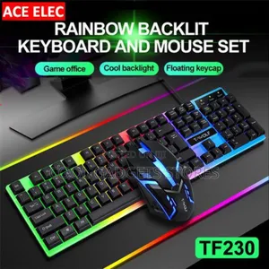 Tf230 Wired Gaming Keyboard With Background Light Mouse