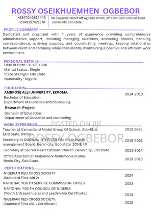 Office Receptionist
