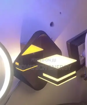 Black and Gold Design Wall Bracket, White and Warm White Led