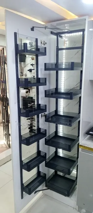 Glass Pantry Rack for Kitchen
