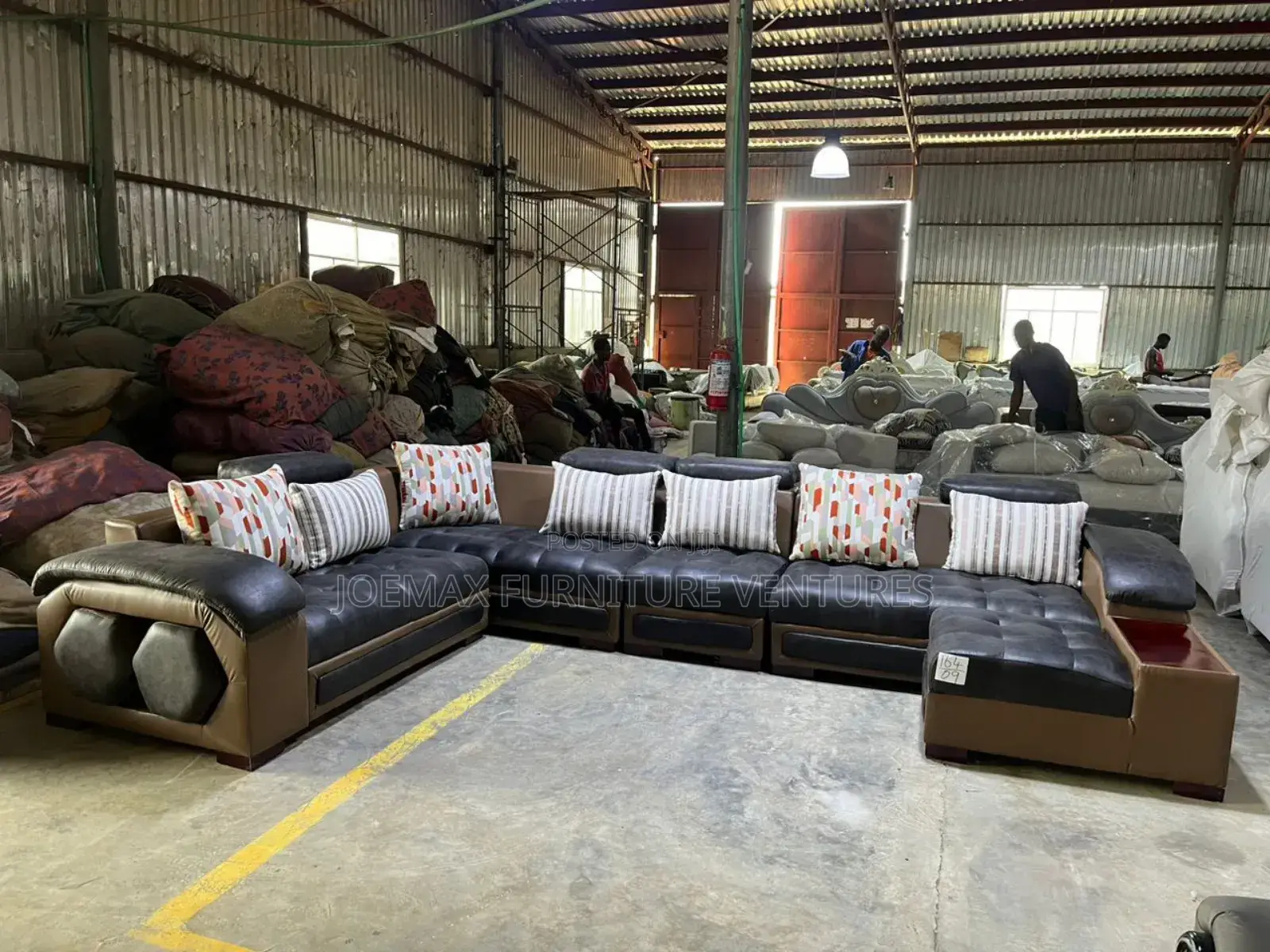 Imported L Shape Leather Sofa.