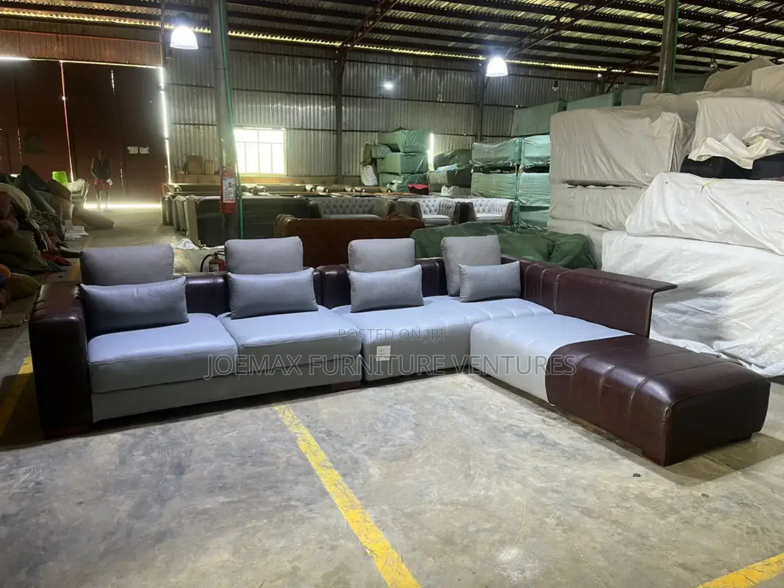 Imported L Shape Leather Sofa.
