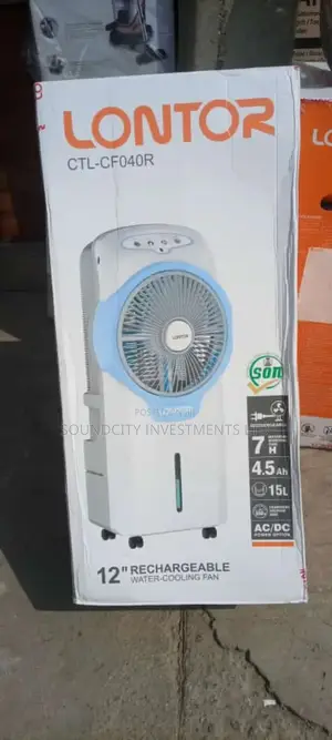 Lontor 12" Rechargeable Box Cooling Fan.