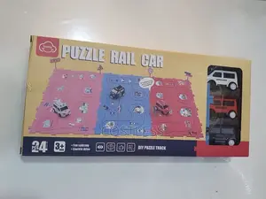 Race Track Car Parking Lot Playset Puzzle Rail Car