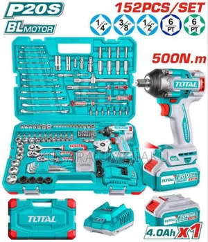 Total 152 PCS Cordless Impact Wrench 500nm Tool Set