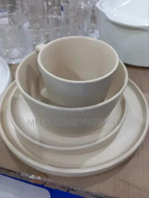 16pice Cream Colour Dinner Set