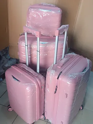 Rose Gold Set of 4 Unbreakable Rubber Luggage Boxes