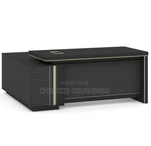 1.8 Meters Black Office Table