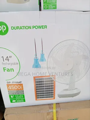 Duration Power Rechargeable Solar Fan