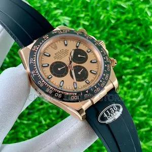 Rolex Quality Luxury Men Rubber Strap Wristwatch