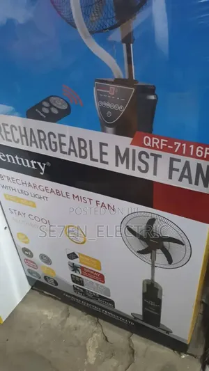 Century Rechargeable Mist Standing Fan Single Battery.