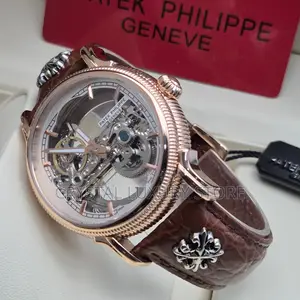 Patek Philippe Quality Luxury Men Genuine Leather Wristwatch