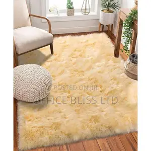 Soft Fluffy Rugs Faux Sheepskin Area Rug (Cream)