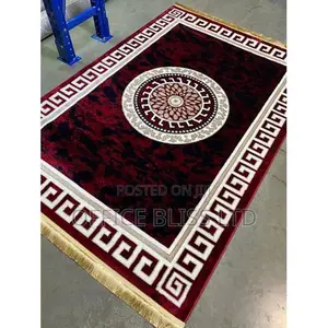 Dexim Royal Modern Red Turkish Oriental Center Rug( 5 by 7)