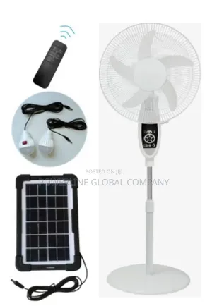 Solar Rechargeable Standing Fan for Homes/ Offices/ Business