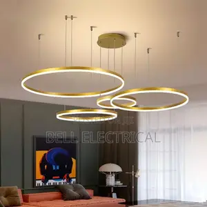 Luxury Gold Led Ring Chandelier