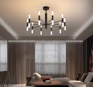 Modern Black Sputnik Chandelier