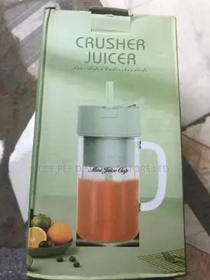 Rechargeable Crusher Juicer Cup With Straws