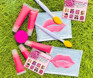 Pink Lips Balm and Lipgloss Made With Love