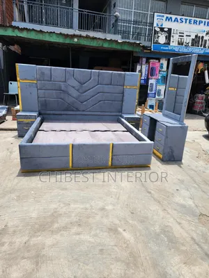 Unique King Size Bed With Its Accessories.