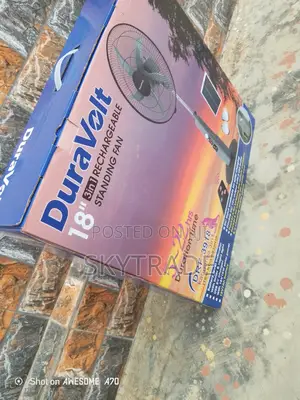 Duravolt 18inches Standing Fan, With Build - In Usb Charging