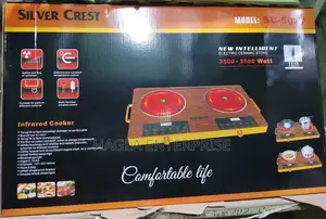 2 in 1 Burner Infrared Table Top Glass Cooker