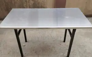 4ft Stainless Table With Foldable Legs