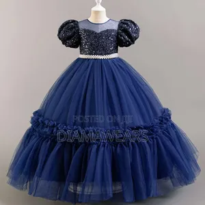 Navy Blue Princess Special Even Ball Gown