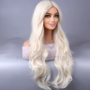 Blonde/White Hair Wig With Closure