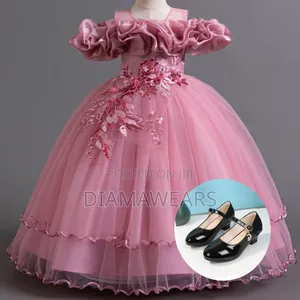 Pink Princess Ruffle Ball Gown