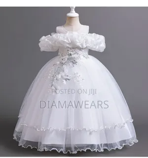 White Princess Royal Little Bride Party Full Ball Gown