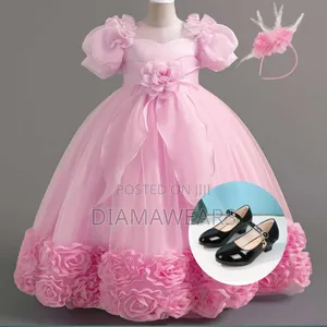 Pink Ruffle Princess New Arrival Party Ceremonial Full Ball Gown