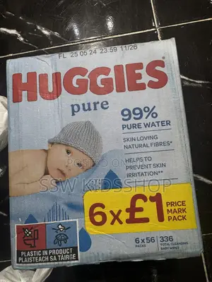 Huggies Pure Wipes By 6