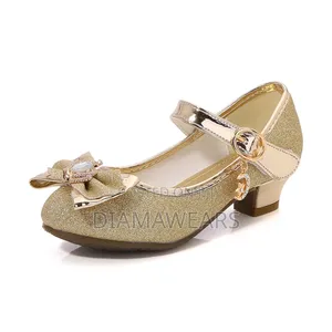 Gold Classy Girls Dress Shoe
