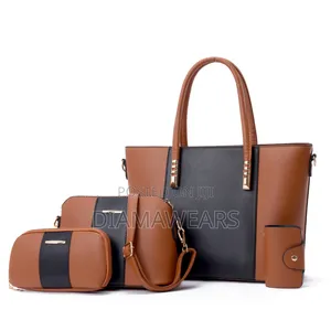 Coffe Black Learthe 2 Comprtment Deep Ladies Hand Bah