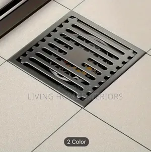 10cm Matt Black Floor Drain 