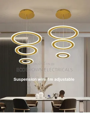 3 Ring Gold Body Chandelier Fitting Light