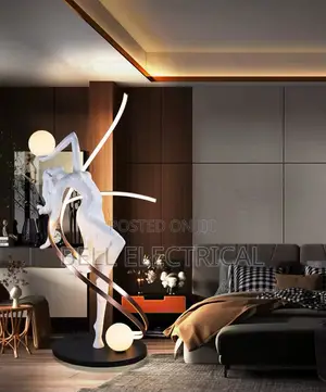 Misha White Goddess Statue Floor Lamp